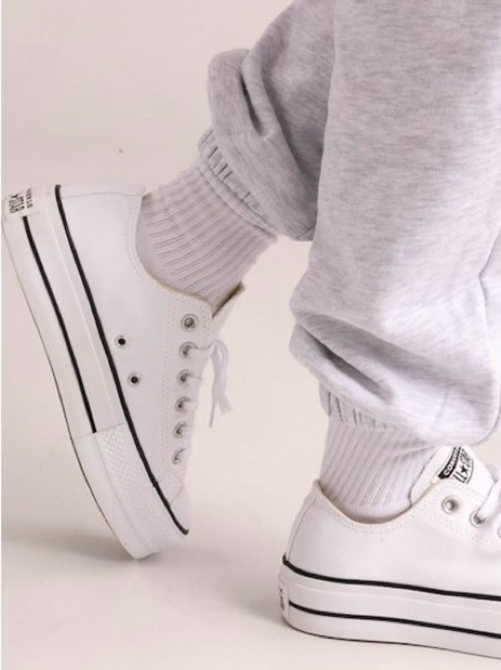Converse Shoes - Converse| Ivory White Chuck Taylor All Star Lift Platform Canvas Sneakers Sz 6.5